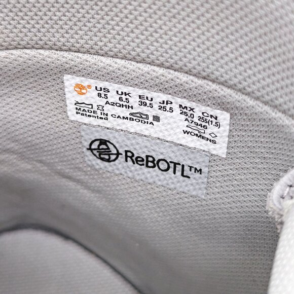 Timberland Women Campton Light Grey Nubuck Waterproof 6in Boots size 8.5 - Picture 8 of 11